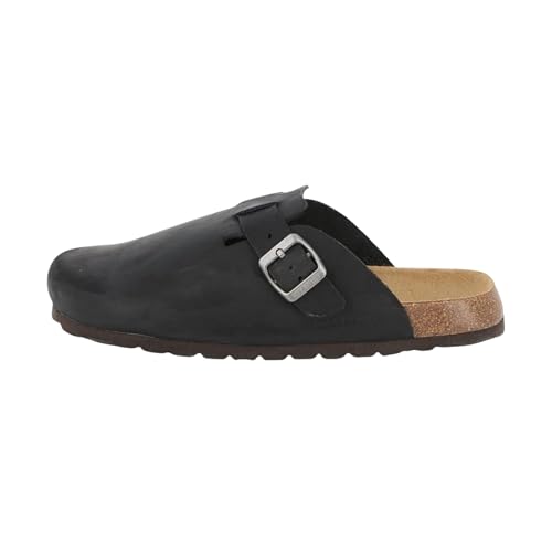 Babouche fermée Grunland cuir homme chausson mule fermée BOBe CB2224 Nero