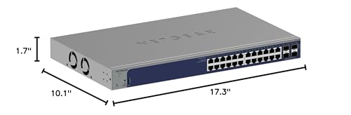 Image of NETGEAR 28-Port Gigabit Ethernet Smart Switch (GS728TXv3)- Managed, with 24 x 1G, 4 x 10G SFP+, Optional Insight Cloud Management, Desktop or Rack Mount