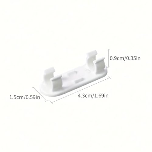 Organizador de cables clips, 15 piezas, soporte de cables de bajo perfil transparente para escritorio, auto, pared, TV, PC y gestión de cables ethernet, blanco miniatura 2