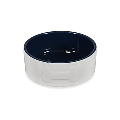 Petface Bone Ceramic Dog Food Bowl, 15cm Cover