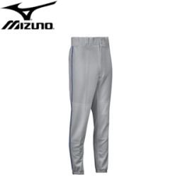 Mizuno Premier Piped Pant - Ankle Length Elastic Hem - Grey/Royal - S