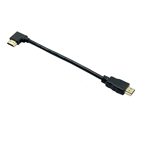 Seadream Angled HDMI 2.1 Cable 2Pack 8inch 8K Ultra HD HDMI Cable,High Speed 48Gbps 8K@60Hz 4K@144Hz@120Hz@60Hz Dynamic HDR, eARC (Black Right Angled 2Pack)