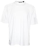Match Play Men's Hang Em Cool S/S Mock Neck Golf Shirts for Bobby D Collection (White, L)