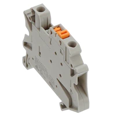 3046173, Knife Disconnect Terminal Block 20A 500V Screw Connection, 1row 2conn, 26-10 AWG Gray