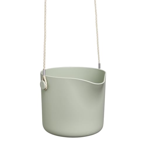 elho B.for Swing 18 - Hanging Plant Pot Indoor - 100% Recycled Plastic - diameter 18.0 x H 16.5 cm - Green/Stone Green - Image 2