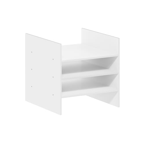 Image of Furinno Cubicle 3-Shelf Cube Insert, Cube Organizer, Plain White | Shelf Dividers, Fits into Furinno Extra Thick Cubes, for Organizers and Storage (Does not fit IKEA Kallax Shelving)