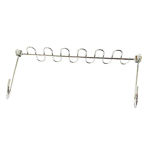 MUCKLILY Space Saving Hanger Multi Function Pants Rack Clothes Drying Organizer Folding Wall Mounted Drying Rack Folding Clothes Rack Hangers for Clothes Jeans Hanger Silver Stainless Steel