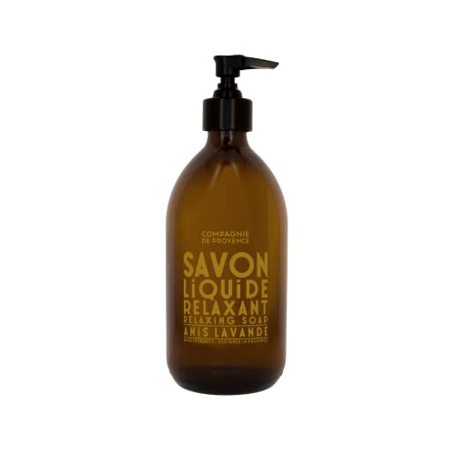Savon liquide lavande anis d'exception flacon en verre de 495 ML