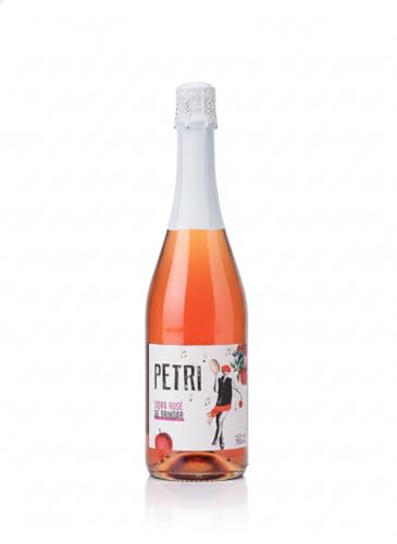 Sidra Petri Rosé – Sidra Rosada Artesana y Refrescante – 4.8% Vol. | Frutos Rojos, Manzana Verde y Burbuja Fina | Sin Gluten y Apta para Veganos (1 Unidad)