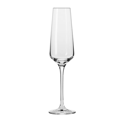 KROSNO Taça de taça de champanhe de cristal | Conjunto de 6 | 173 g | Coleção Avant-Garde | Perfeito para casa, restaurantes e festas | Pode ir à máquina de lavar louça