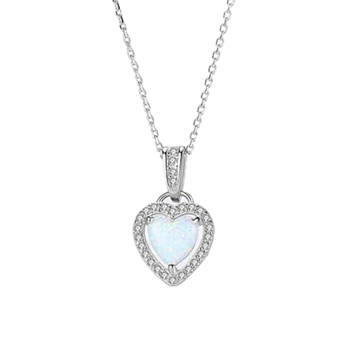 Collier d'amour étincelant opale de feu, sublimez votre style au quotidien