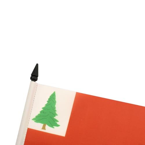 Image of New England Table Flag 5'' x 8'' - Continental Desk Flag 21 x 14 cm - Black plastic stick and base - AZ FLAG