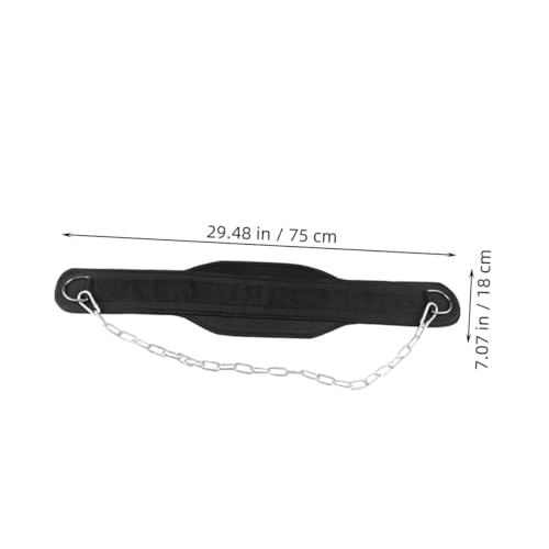 Cinturón de dips y dominadas BESTonZON en nylon negro ajustable 2