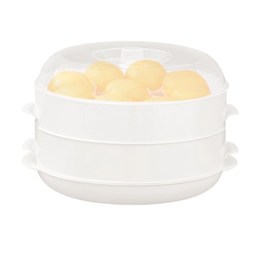 Olla apilable para microondas, vaporizador multifuncional para cocinar rápidamente, olla compacta de alimentos con diseño fácil de limpiar, accesorios para verduras, pescado, preparación de comidas