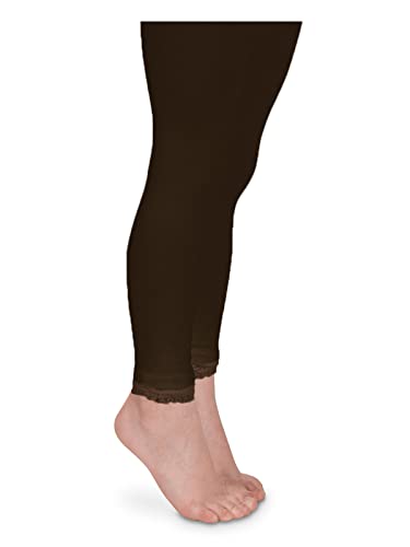 Jefferies Socks Girls School Uniform Daisy Flower Lace Footless Tights 1 Pair Pack