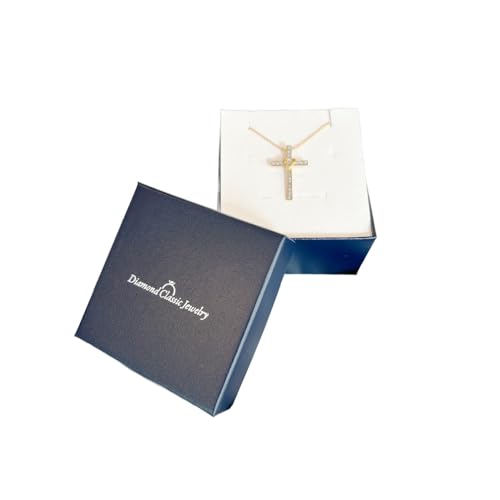 1/10 CTTW Diamond Heart Cross in Sterling Silver or Gold Plated Sterling - 18 Inch Chain4