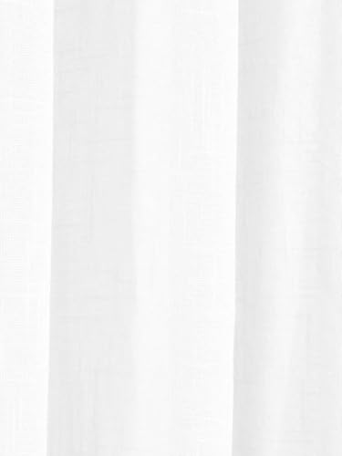Image of LINENWALAS Decorative Cotton Sheer Curtains 5 Feet Long for Window, 3 Panel Printed Curtains for Home Decor, Living Room, Bedroom, Kitchen, Grommet Hanging (5 Feet x 4.5 Feet, Bird Paradise, White)