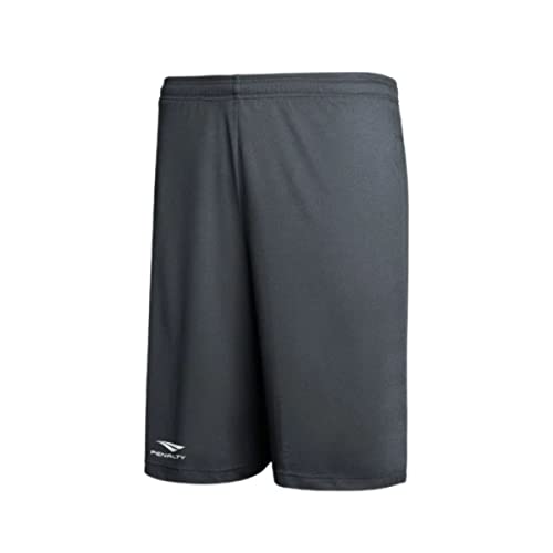 Kit Short Futebol Infantil Juvenil e Meião Futebol Penalty Cor:Chumbo+Branco;Tamanho:12