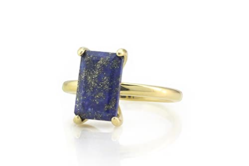 Bague Lapis Lazuli Bleu femme - Bijou fait main pour fiançailles
