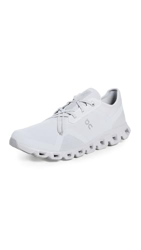 Image of On Men's Cloud X 3 AD Sneakers, Glacier | Alloy, Grey, 8.5 Medium US