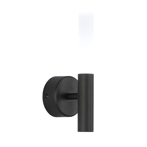 Aplique de pared de flauta simple con acabado metálico premium y luz LED decorativa 6000K