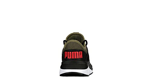 Image of Puma Men's Pacer Future Sneaker (Burnt Olive-puma Black-high Risk Red, 9)