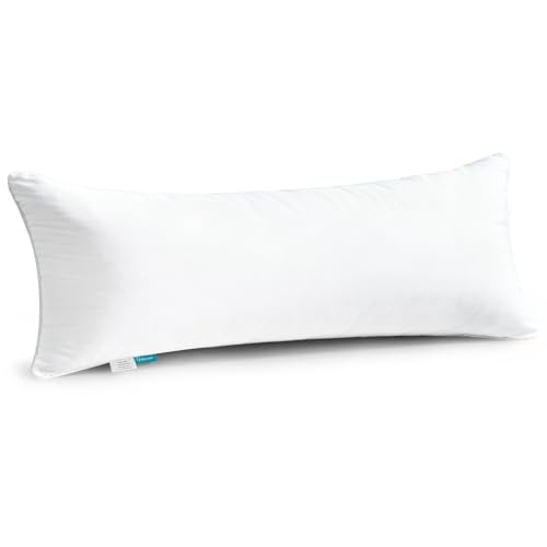 Oubonun 16x36 Throw Pillow Insert Plush and Supportive Decorative Cushion with 100% Cotton Cover for Couch Sofa Bed Chair Pack of 1