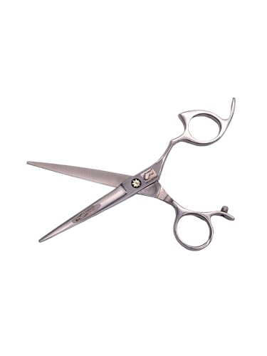 Tesoura Ergonômica Umi Prata Cromado Profissional Premium 6 Polegadas Fio Navalha Para Cortar Cabelo