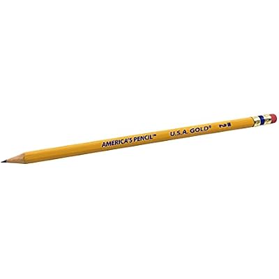 Cra-Z-Art U.S.A. Gold Pre-sharpened American Wood Cased #2 HB Yellow Pencils, 60 Pack