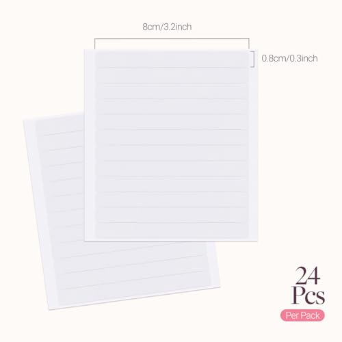 Image of GOO GOO Single Sided Wide Hair Extension Tape, 24 Pieces, 3.2 * 0.3inch, Easy to Apply & Remove, Adhesive Replacement Tabs