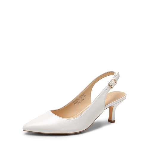 DREAM PAIRS Damen Pumps Slingback Sandalen Pumps für Damen Pointed Toe Kleid Partei Gericht Schuhe Damen Kitten Heel Hochzeit Schuhe