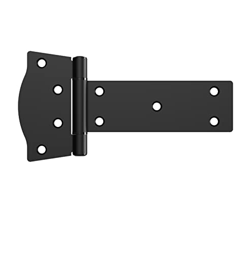 National Hardware N166-030 6-In Mountain Modern T Black Gate Hinge, 2 Count #TOP3