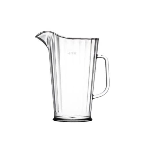 Elite 4 Pint Polycarbonate Jugs Lined and CE Marked at 80oz / 2.5ltr - Case of 4 - Plastic Jugs, Plastic Pitchers