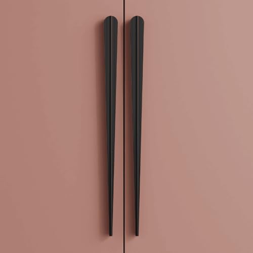 Image of LAPO 24 Inch Pull Handles for Home Drawers, Suitable for Wardrobe and Cupboard, Easy Grip Build, Long Lasting & Sturdy Structure, Hole to Hole Size 59 cm, Easy to Install (Black, Pack of 2)