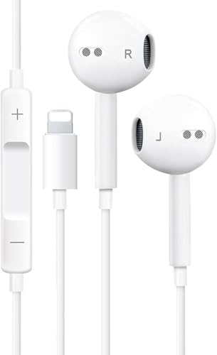 Earbuds for iPhone Headphones Wired Earpohnes with Built-in Remote to Control Music, Phone Calls, and Volume Compatible with iPhone 14 13 12 11 Pro Max XS XR X 8 7 6