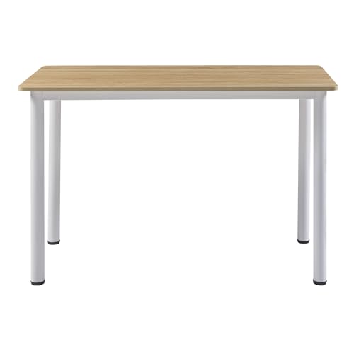 [en.casa] Esstisch Tammela Küchentisch für 4 Personen 120 x 60 cm Esszimmertisch rechteckige Tischplatte Stahlbeine Eicheoptik