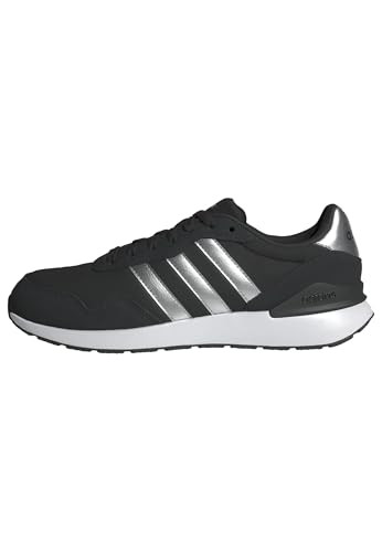 adidas Damen Run 60s 4.0 Shoes, Core Black/Silver Metallic/Cloud White, 40 EU