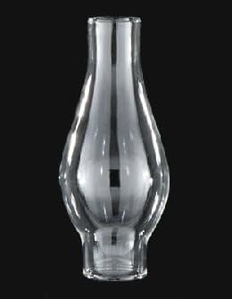 B&P Lamp® 1 1/4 Inch by 5 Inch Bauch Style Clear Glass Lamp Chimney for Vintage and Antique Style Lighting