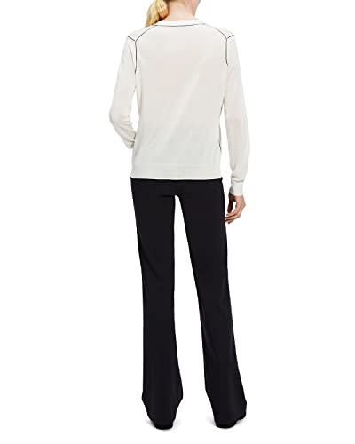 Theory Women's Outline Cardi, White, L #TOP5