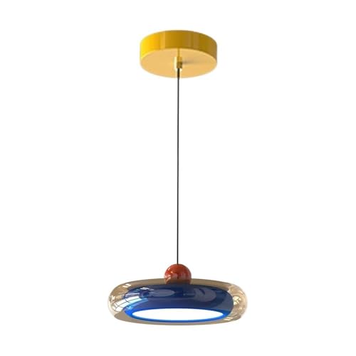Lampe suspendue pour chambre d'enfant LED 10W en métal coloré et verre