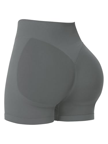 Image of Sunzel Women's Seamless Scrunch Butt Biker Shorts - High Waisted Booty Lifting Workout Yoga Gym Shorts with Tummy Control