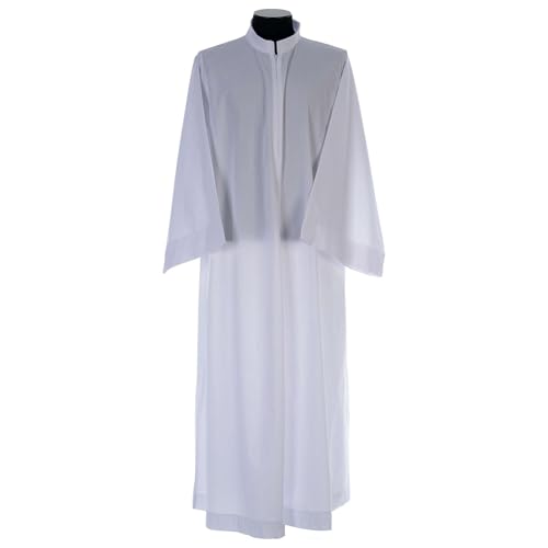 First Communion ALB, Flared with Collar in Mix Cotton, 135 cm (53 inc.)