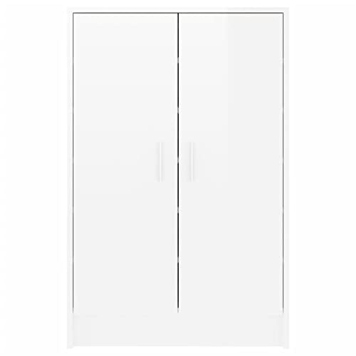 VidaXL Scarpiera Bianco Lucido 60x35x92 cm in