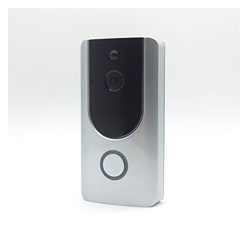 SEVEQIS Timbre con vídeo, Smart Home Video Timbre Inalámbrico 720P HD Anillo Cámara 1.0 MP Visión Nocturna Audio bidireccional Aplicación de teléfono Alarma PIR remota(Bianco)