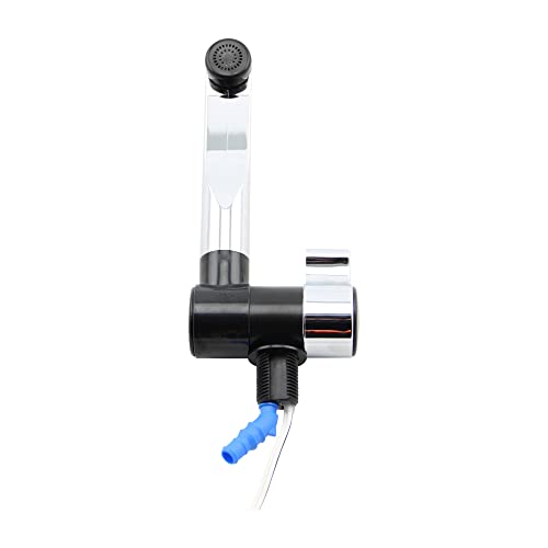 Grifo de agua con interruptor automático | para cocina baño caravana catering negro/cromo