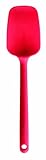 Mastrad, Scoopin Silicone Spoon Non-Stick Rubber Spatula-Ideal For Mixing, Scooping, and Scraping-Dishwasher Safe and High Heat Resistant, 3, Poppy Red