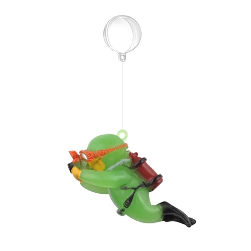 Image of onesimcr Floating Fish Tank Decorations, Aquarium Decorations, Lovely Diver Fish Tank Decorations, Floating Device Fish Tank Accessories,Suitable for All Kinds of Fish Tanks(Light Green)