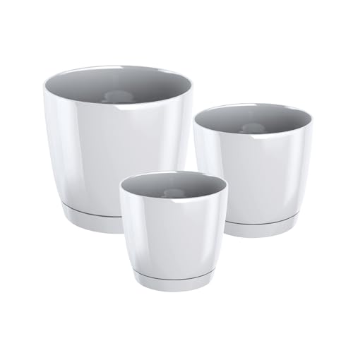 DIKEL 3X Pot de Fleurs allongé Urbi - DUC400 + Argile expansée 5l + Insert - 185x395x195mm - Anthracite