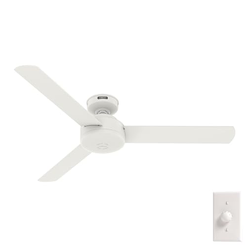 Image of Hunter Presto, Indoor, Ceiling Fan, No Light, Modern, 52 inch, Matte White