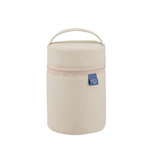 Image of Zojirushi Soup Jar Pouch, Small Size (Food Jar Size 8.5-13.5 fl oz (250-400 ml), Cutlery Pocket, Handle, Can Be Washed, Beige, SW-PB01-CM